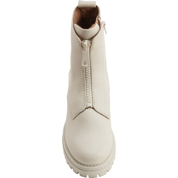 NEW SHOECOLATE Made in India Zip Boots - Leather For Women Off White 463sn - Picture 2 of 6